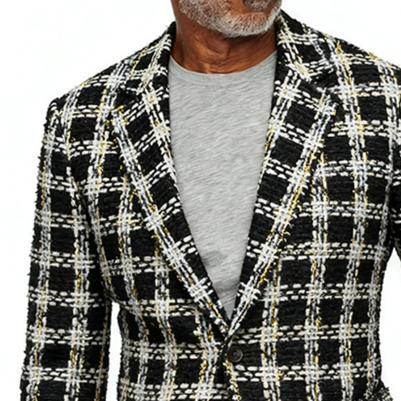 Men's Retro Casual Plaid Blazer MTA1756J1TO