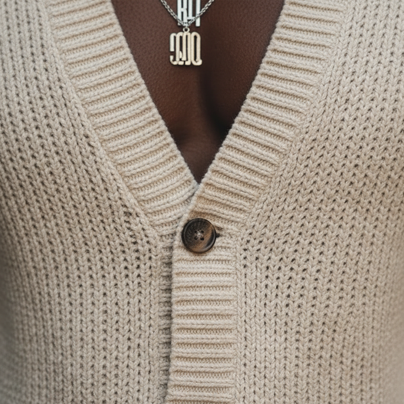 Men's Spring Fashion Cotton Knit Button-up Cardigan MTZ0999A5P