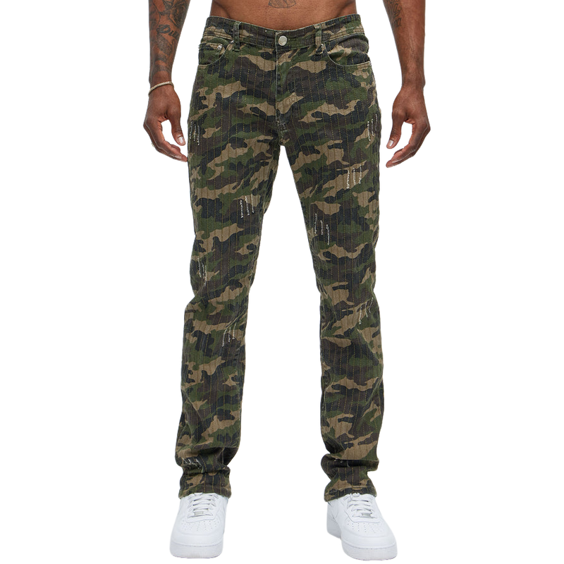 Herremote Casual Straight Camouflage Cargo Pants 85121483F