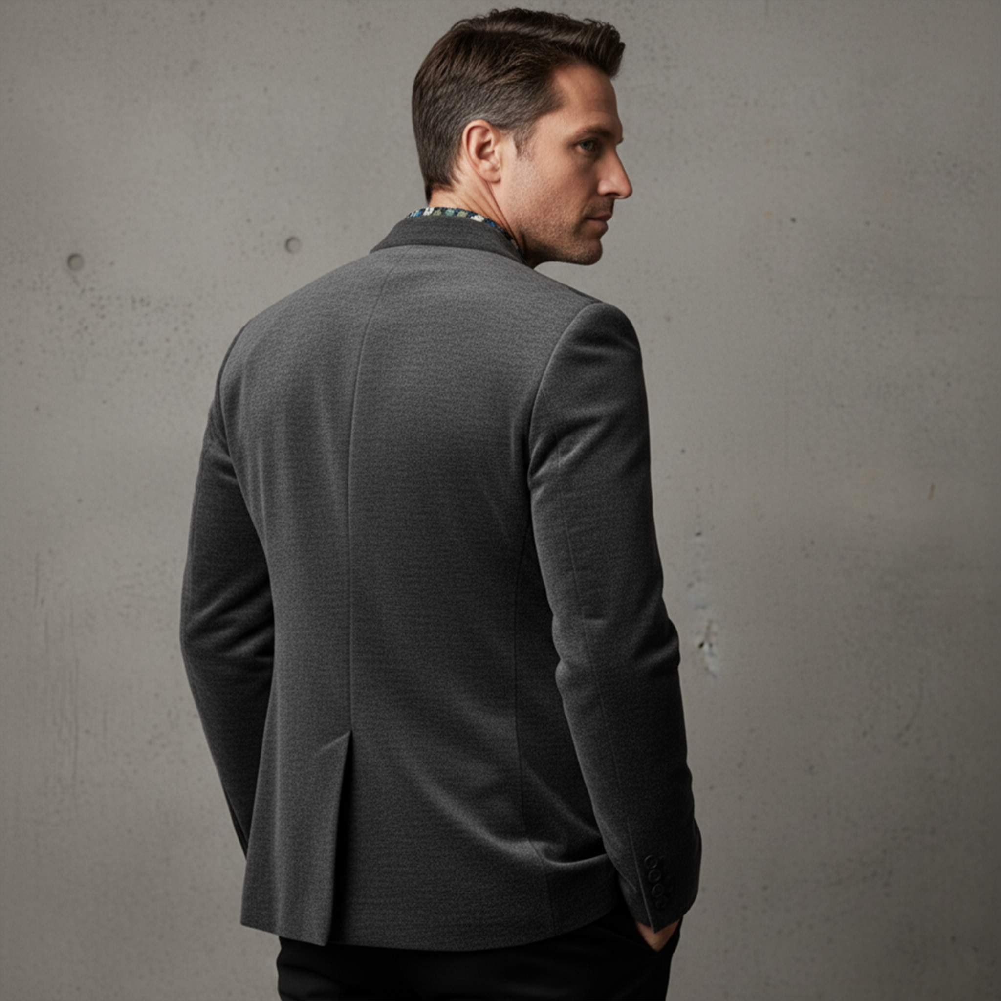 Men's Classic Light Business Chenille Blend Single-breasted Blazer MTA2231I4K