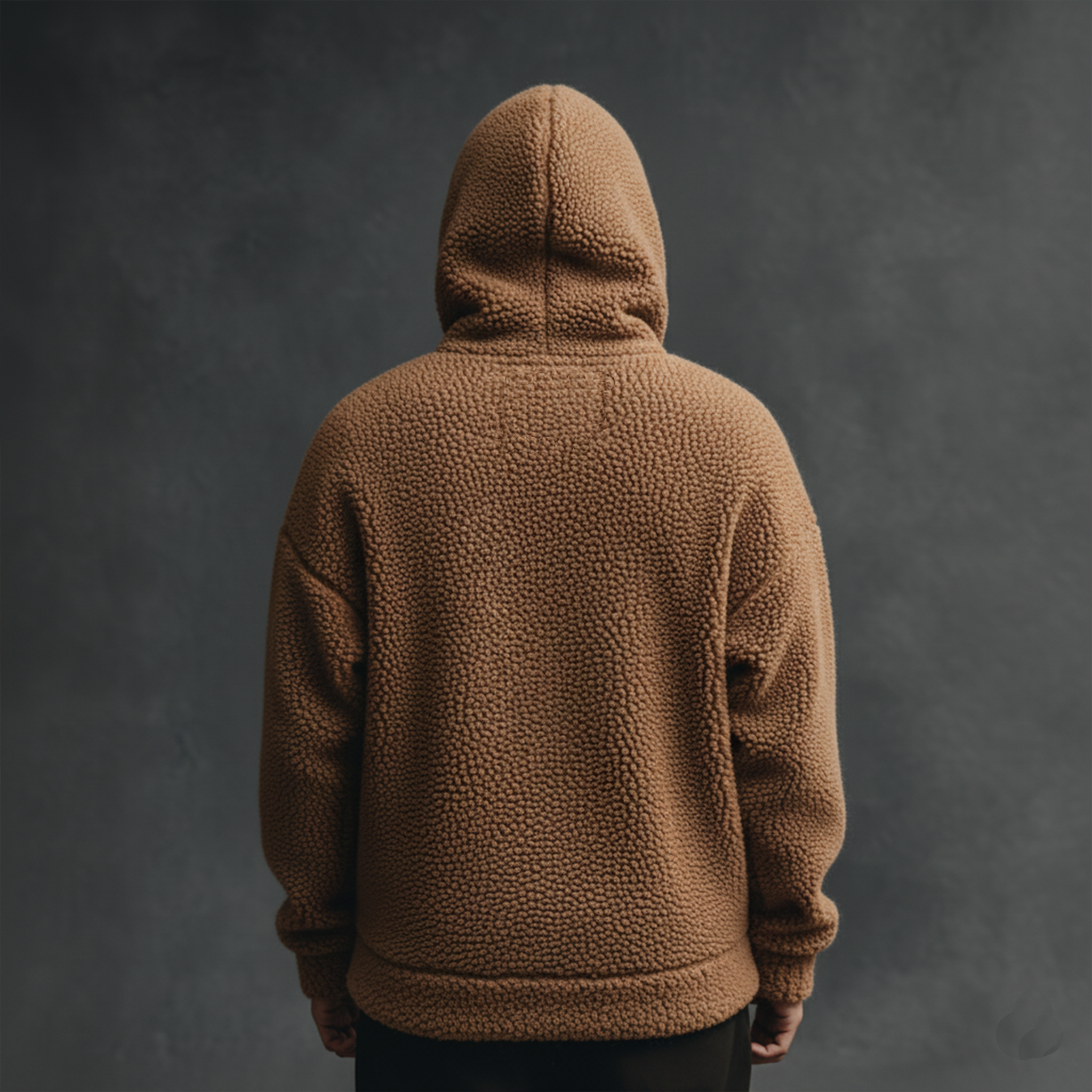Men's Classic Casual Hooded Teddy Fleece Loose Sweatshirt MTA1789J9K
