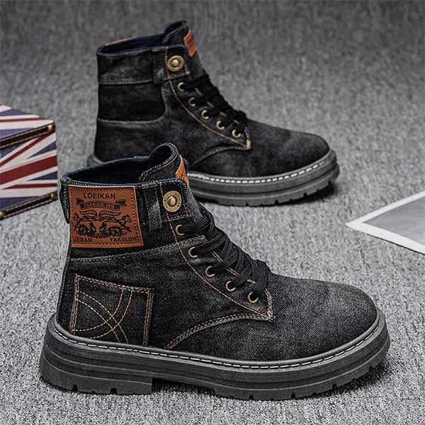 MEN'S TRENDY DENIM STYLE HIGH-TOP BOOTS MTA1880G8I