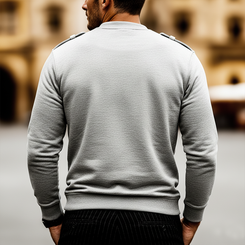 Men's Classic Urban Light Gray Crewneck Sweatshirt MTZ0749A2U