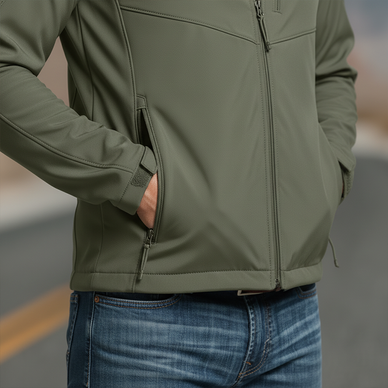 Men's Autumn And Winter Fashion Simple Polyester Blend Windproof Jacket MTA2355I1P