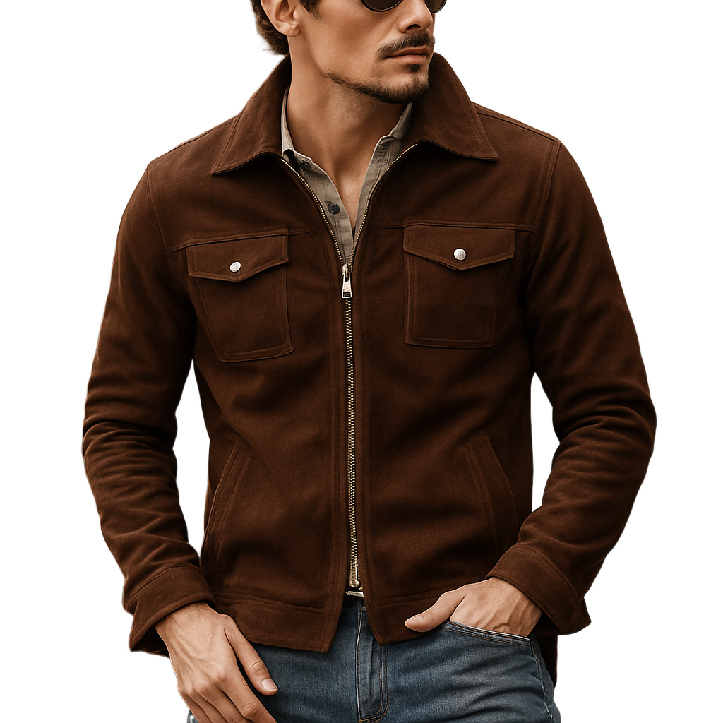 Men's Cotton Multi-pocket Lapel Jacket MTA0247H5X