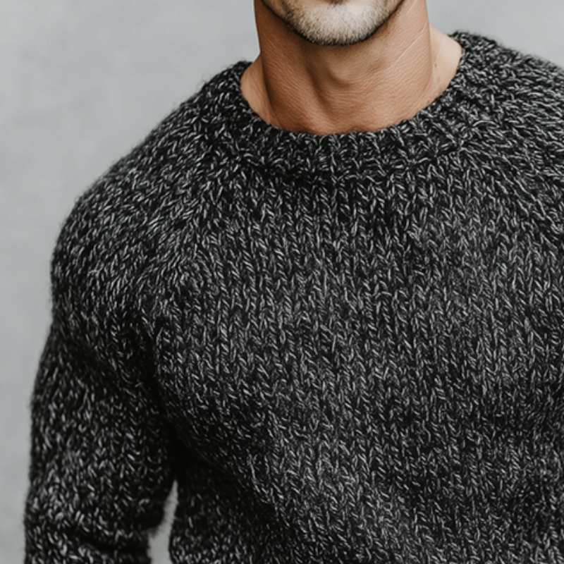 Men's Retro Casual Knitted Crew Neck Pullover Sweater MTA3027J2TO