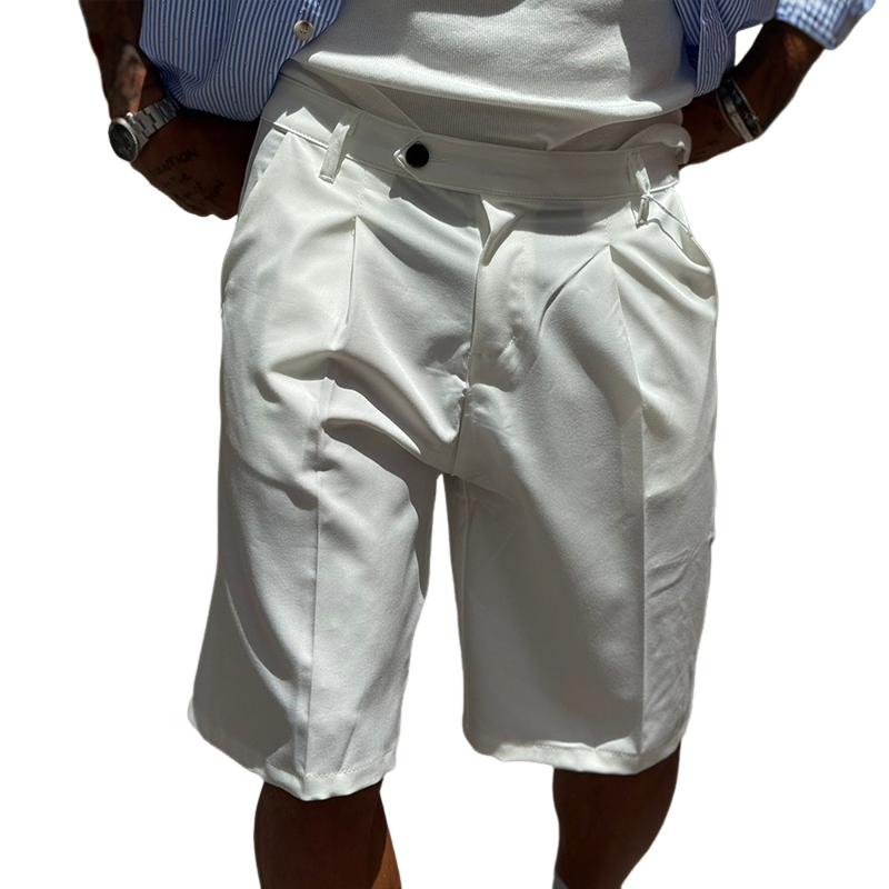 Men's Retro Casual Solid Color Shorts MTA2133G0TO