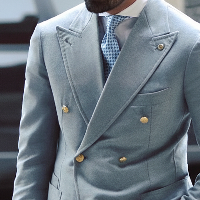 Men's Classic Business Double-breasted Blazer MTA2307I5U