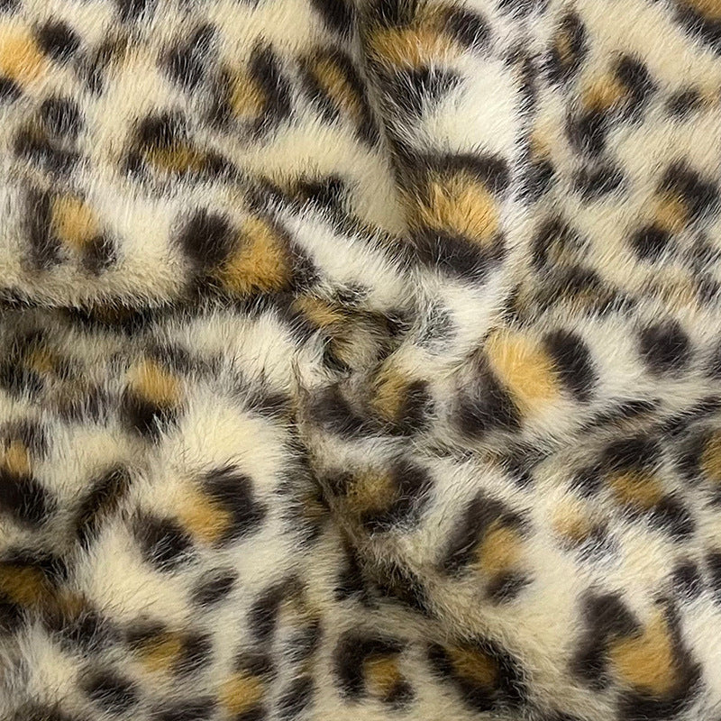 Men's Retro Casual Street Style Warm Leopard Print Plush Hoodie MTA2443I1TO