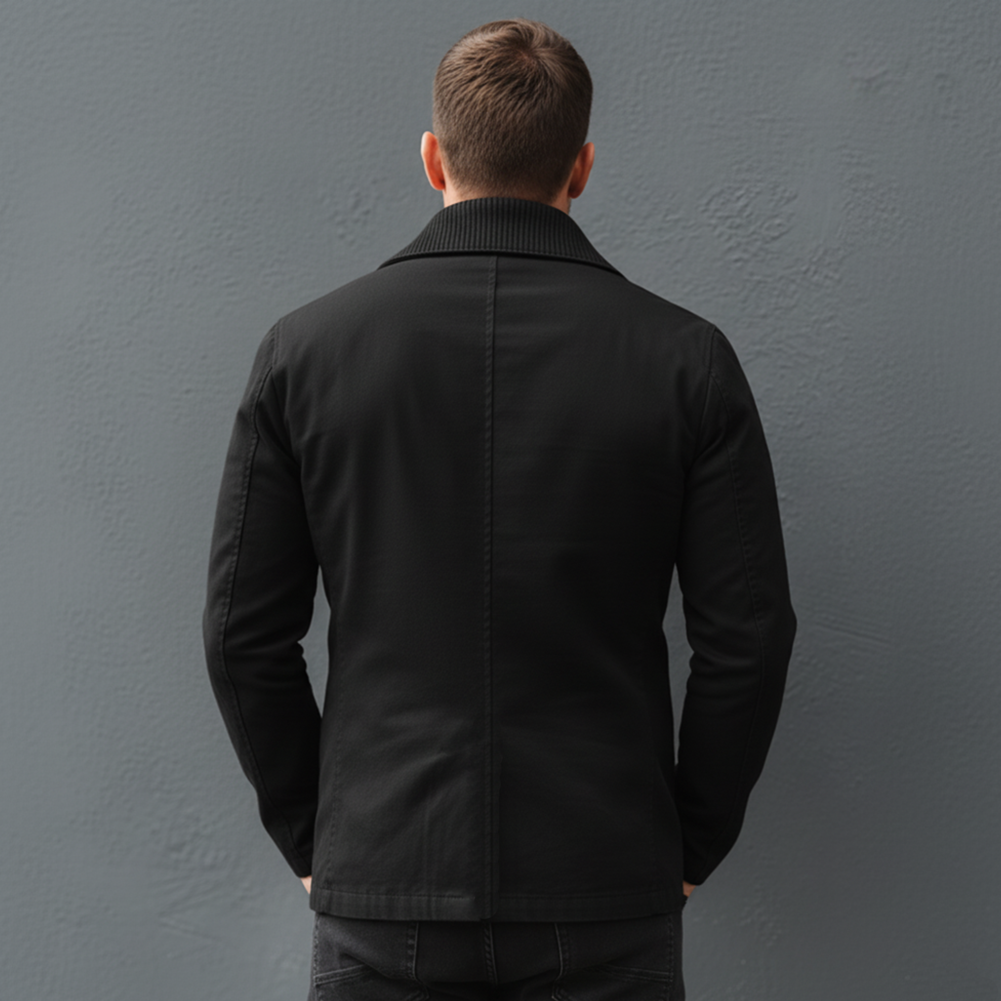 Men's Classic Corduroy Lapel Double-Breasted Cotton Blend Slim Fit Jacket MTA2476J0K