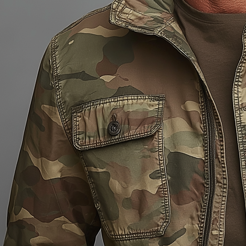 Men's Vintage Washed Camouflage Jacket MTA0555H1P