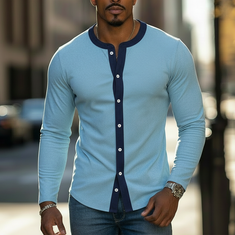 Men's Spring Fashion Faux Suede Button-down Shirt MTZ0631A7P