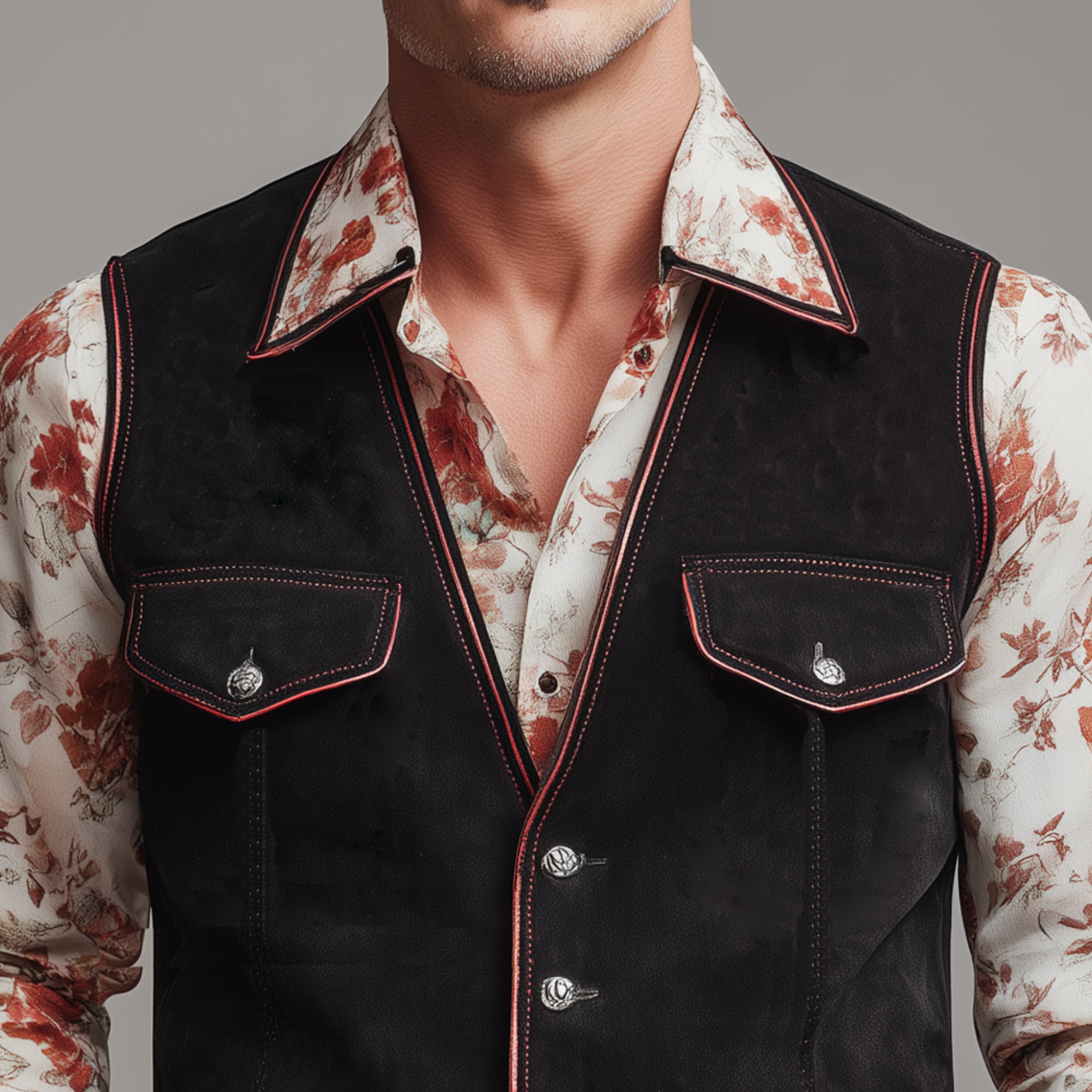 Men's Classic Western Casual Tough Suede Vest MTA0898I9K