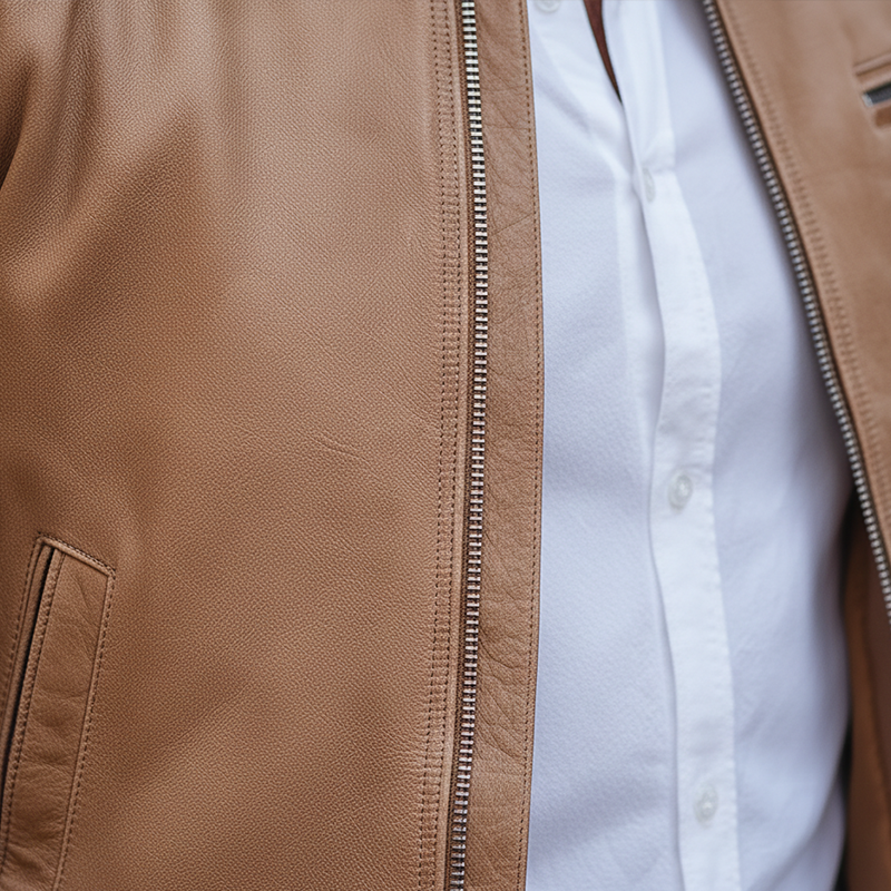 Men's Winter Vintage PU Faux Leather Zip-up Jacket MTA0868L9P