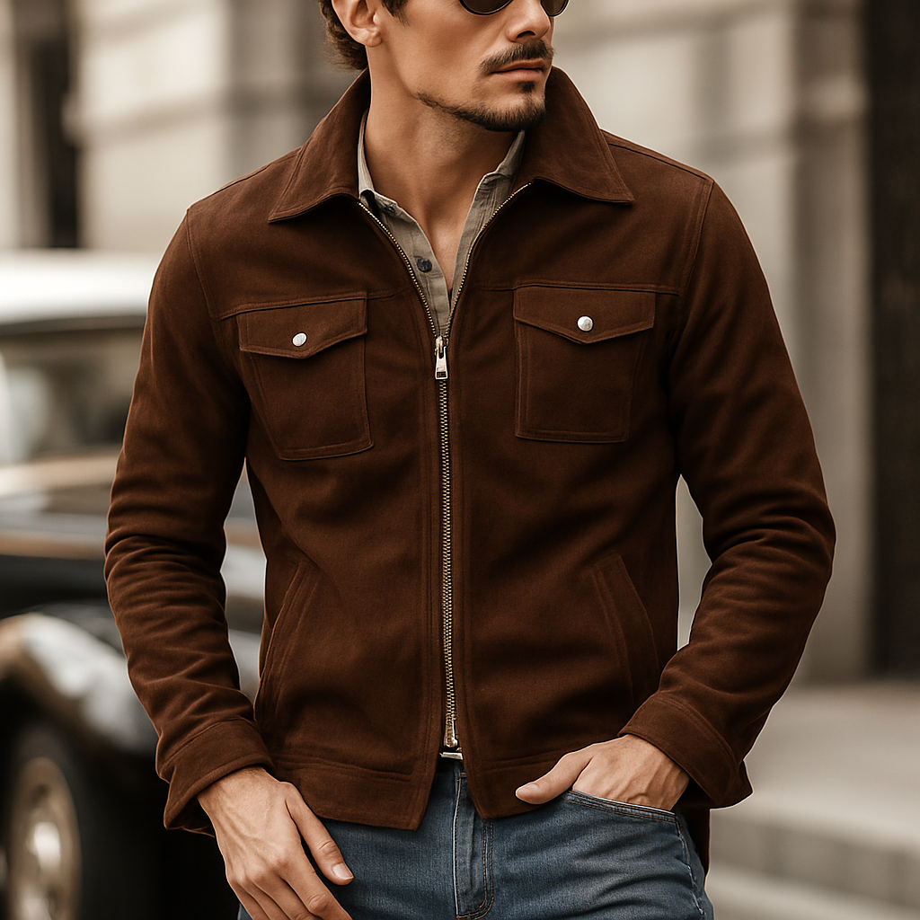 Men's Cotton Multi-pocket Lapel Jacket MTA0247H5X