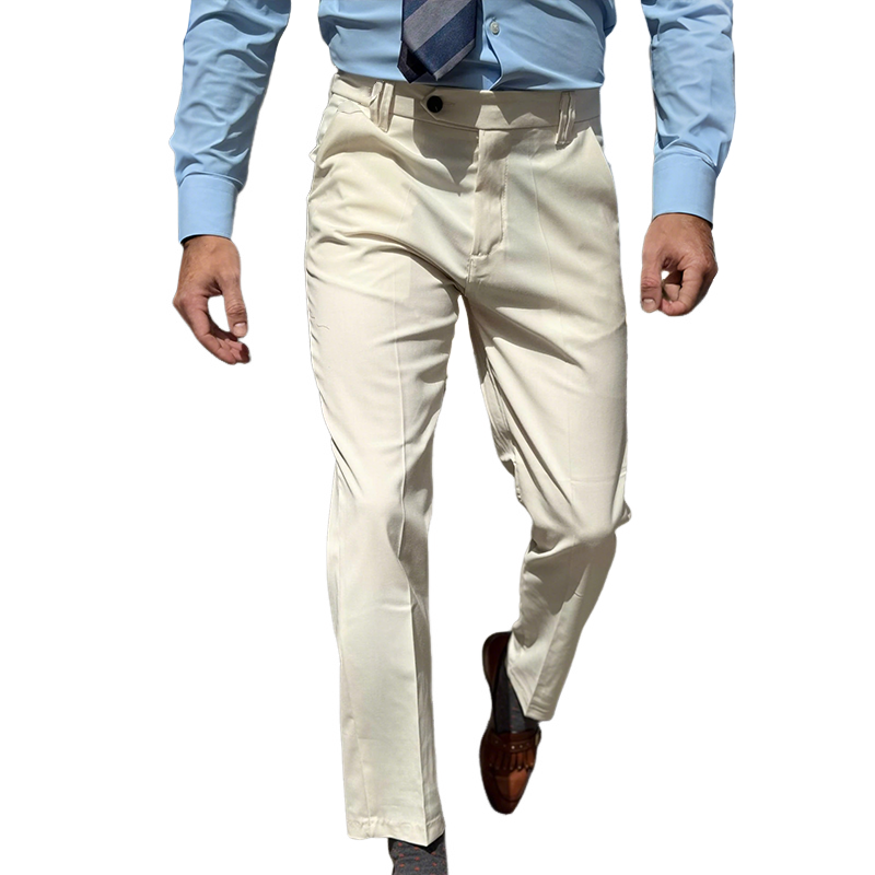 Men's Retro Casual Solid Color Suit Trousers MTA2172G3TO