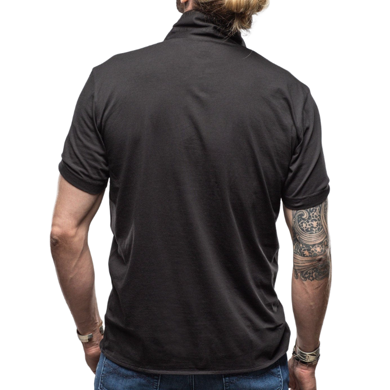 Men's Casual Breathable Cotton Lapel Slim Fit Short Sleeve Shirt MTA0652E2M