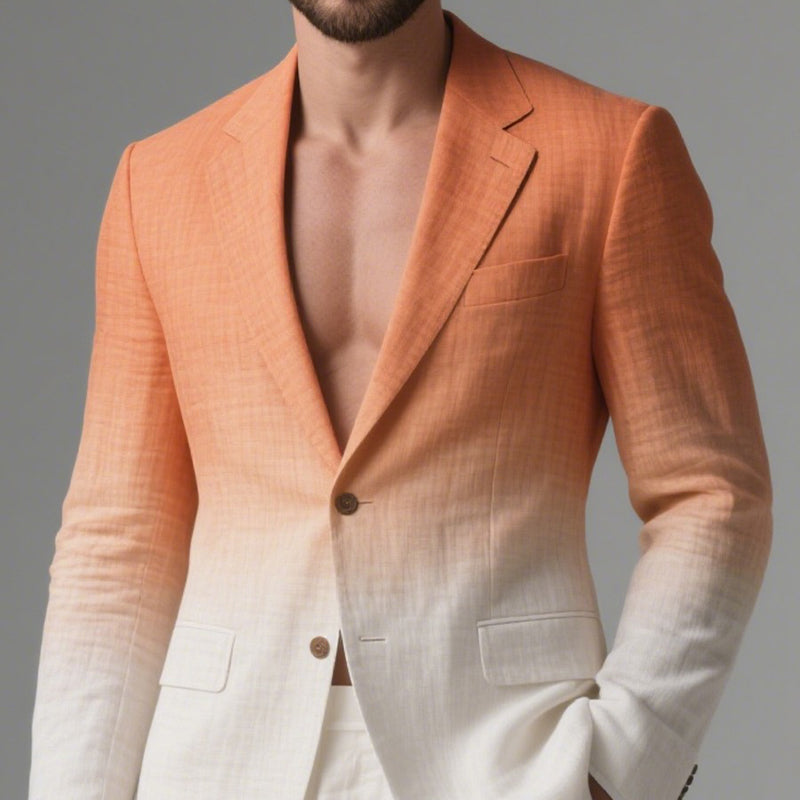 Men's Gradient Printed Casual Blazer MTA2907D2X