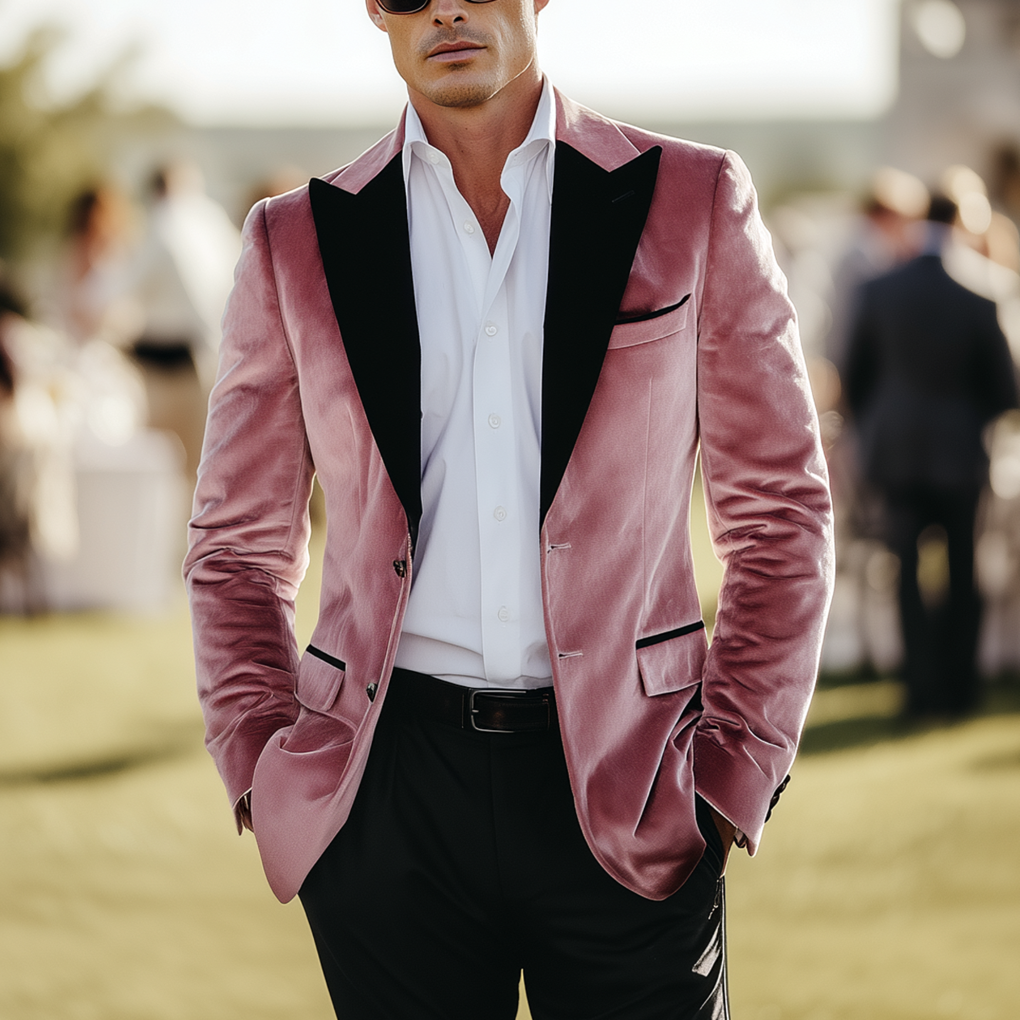 Men's Classic Retro Party Velvet Single-breasted Slim-fit Blazer MTA1166H6K