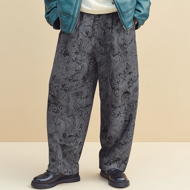 Men's Fashion Printed Cotton Blend Casual Pants MTA2944H1P