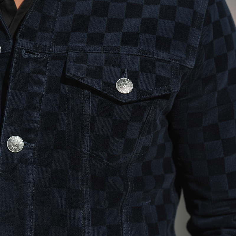 Men's Classic Vintage 3D Checkered Corduroy Jacket MTA3093I4P