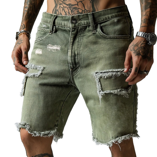 【24-hour shipping out】Men's Vintage Denim Brushed Shorts MTA1971C7P