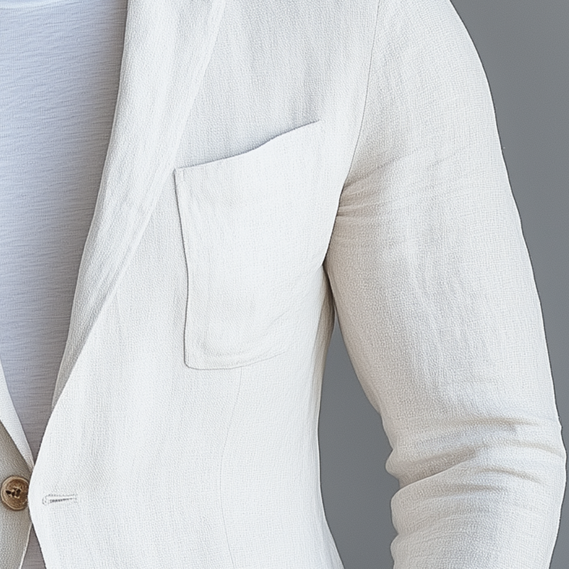 Men's Solid Color Simple Linen Suit Jacket MTA3083G7P