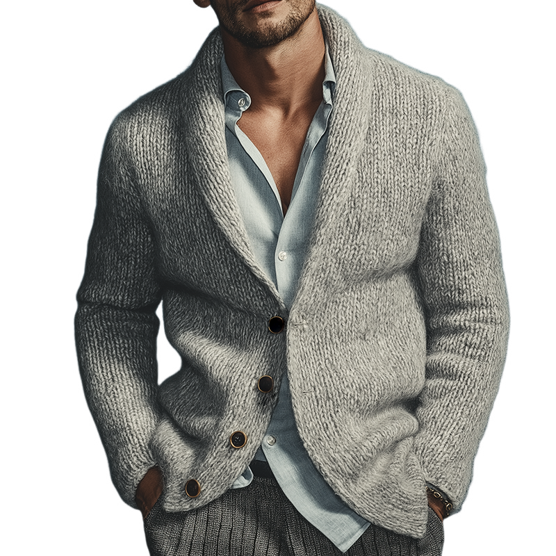 Men's Vintage Casual Knitted Button Sweater  Cardigan MTA1676I2TO