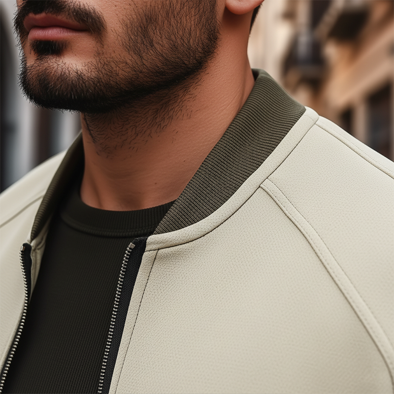 Men's Simple Slim Fit Fleece Thin Jacket MTA3058J6P