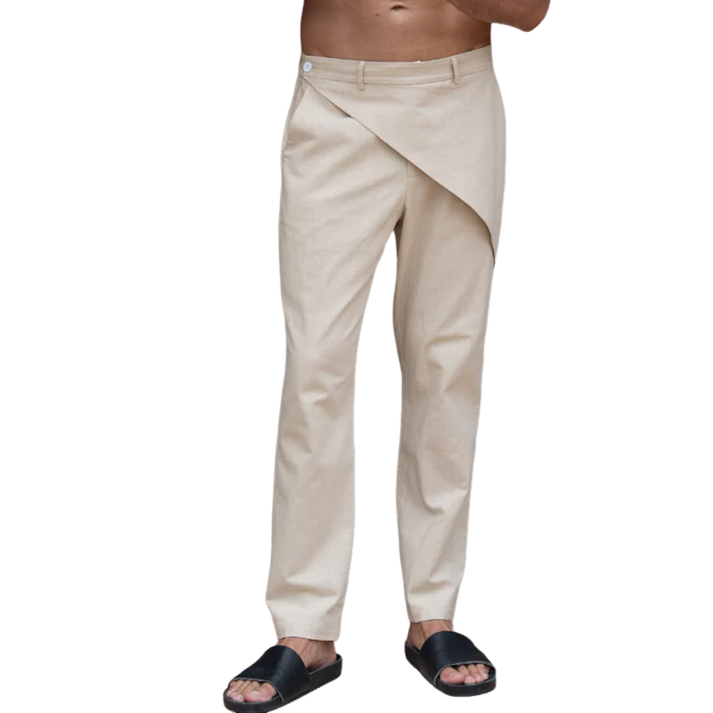 Men's Spring And Summer Fashion Cotton Blended Design Casual Pants MTA0572G9K