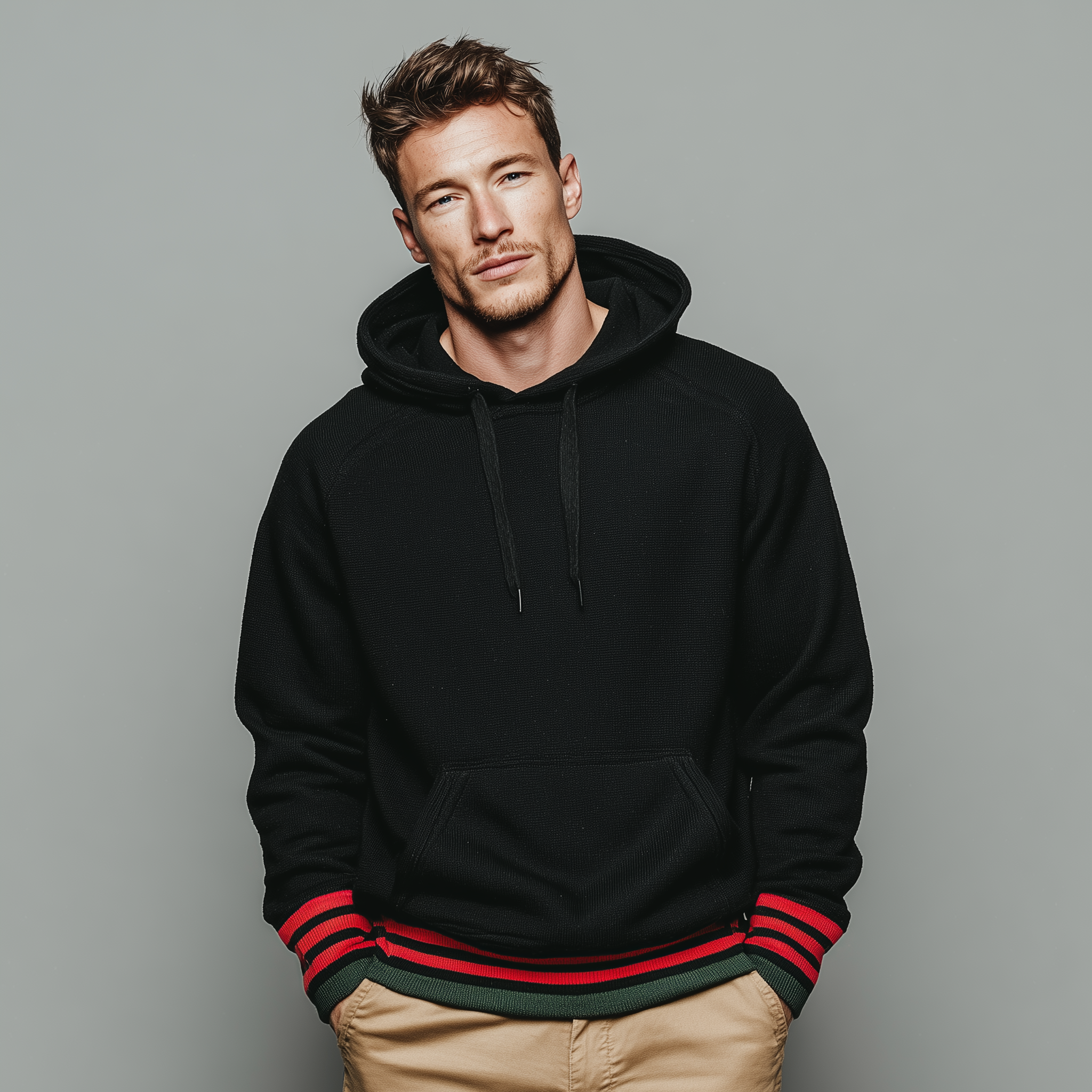 Men's Classic Casual Cotton Blend Loose Hoodie MTA3023I4K