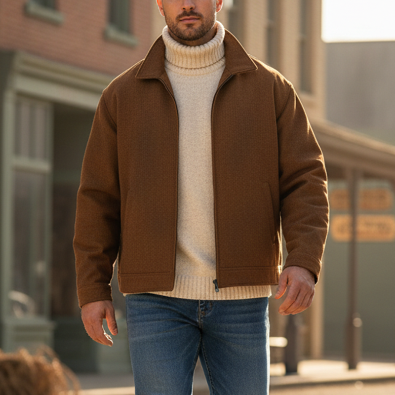 Men's Winter Retro Corduroy Zip-Up Jacket MTA2089K0P