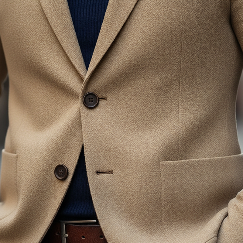 Men's Winter Retro Faux Wool Button Suit Jacket MTA1240L1P