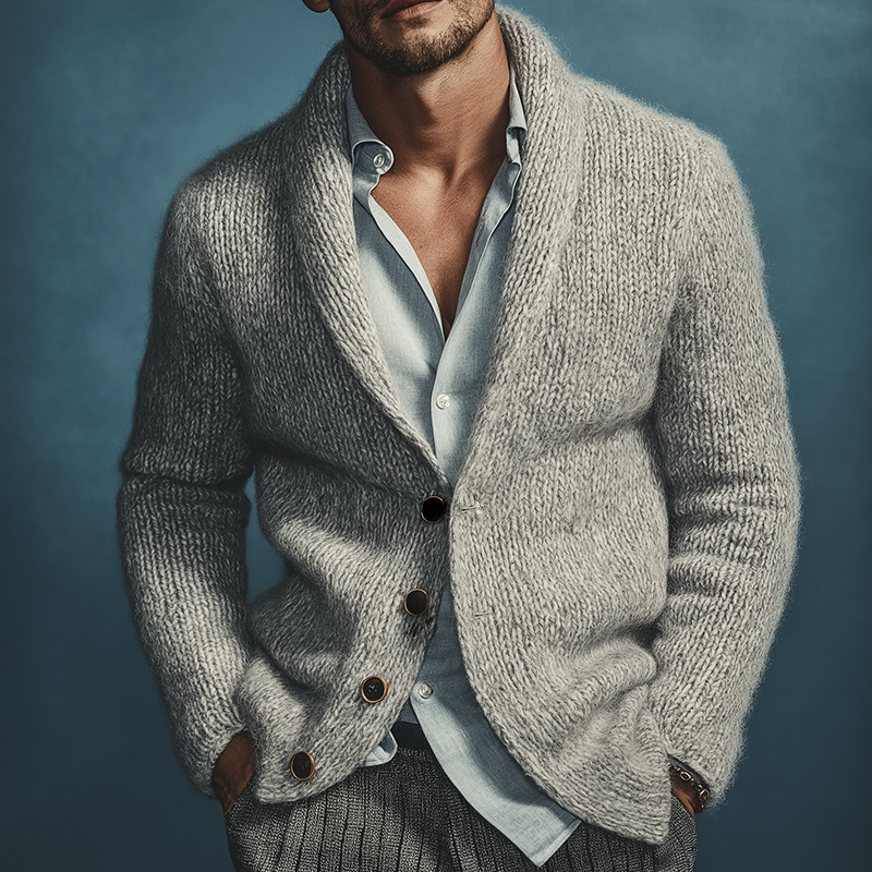 Men's Vintage Casual Knitted Button Sweater  Cardigan MTA1676I2TO