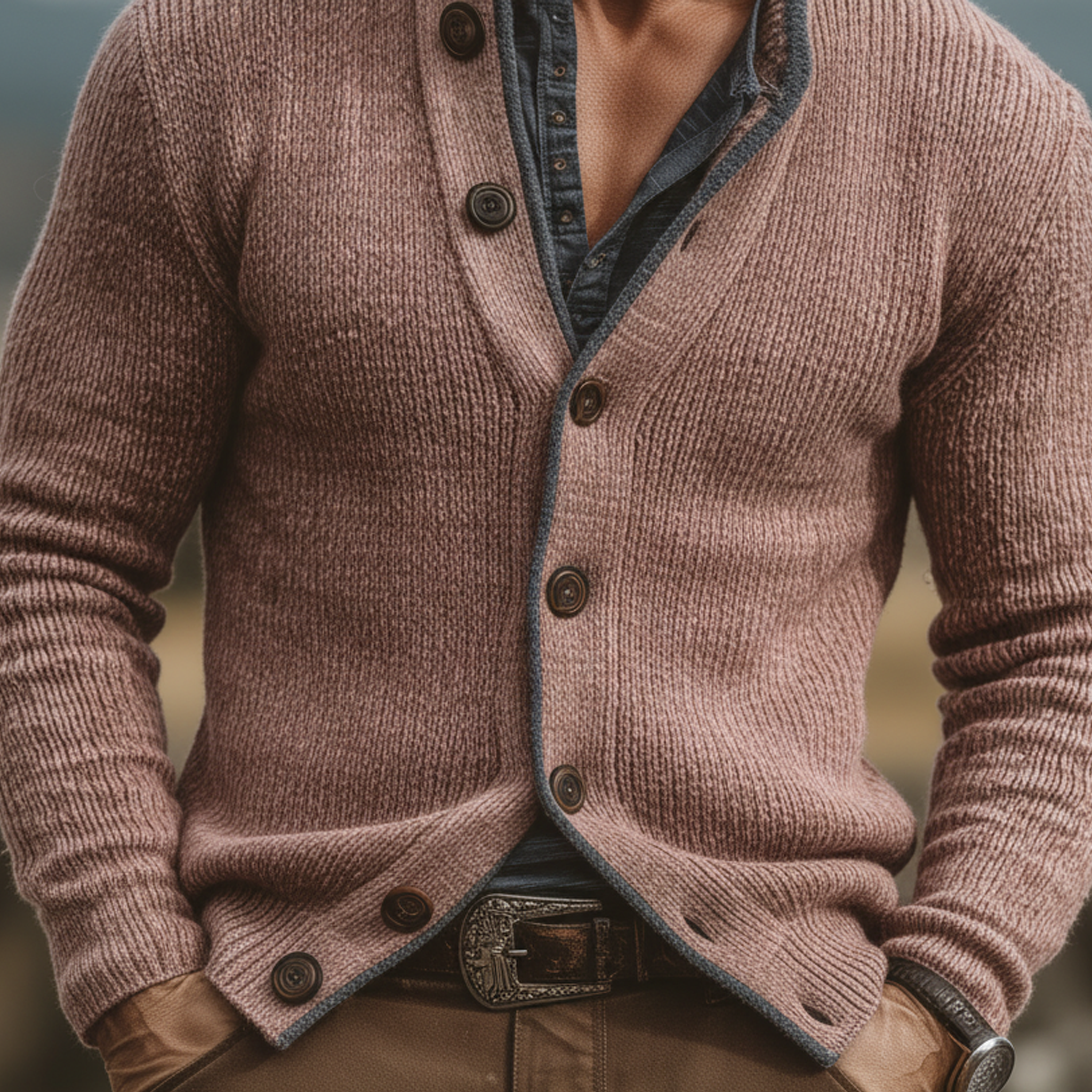 Men's Classic Casual Slim-fit Knitted Cardigan MTA1949L0K