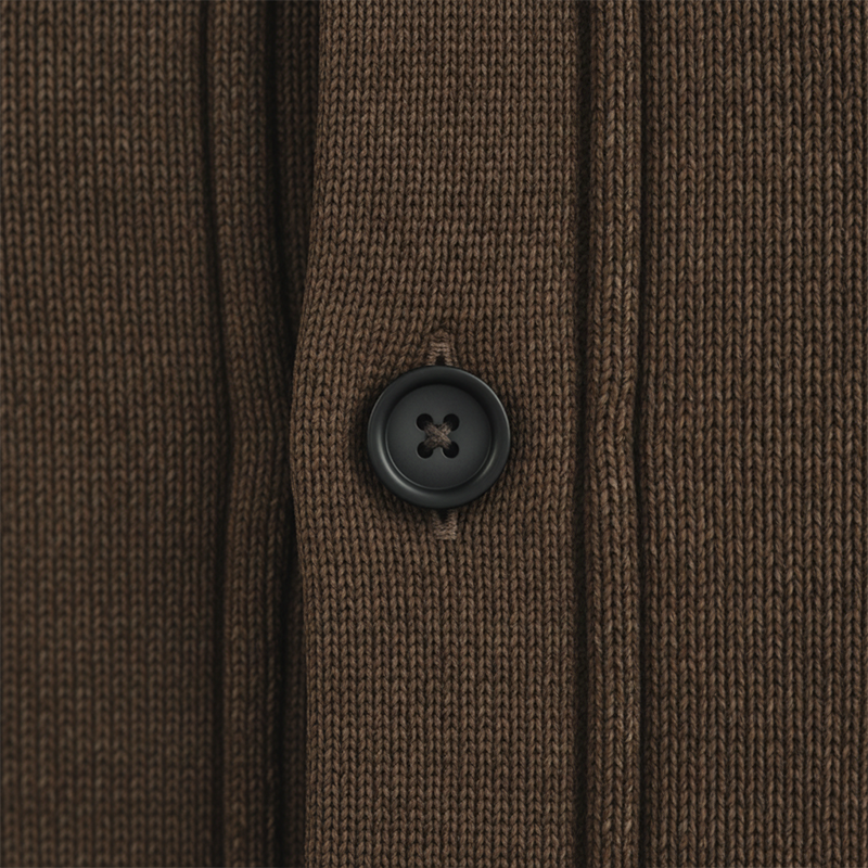 Men's Winter Simple Cotton Yarn Knitted Button Cardigan MTA2688K6P