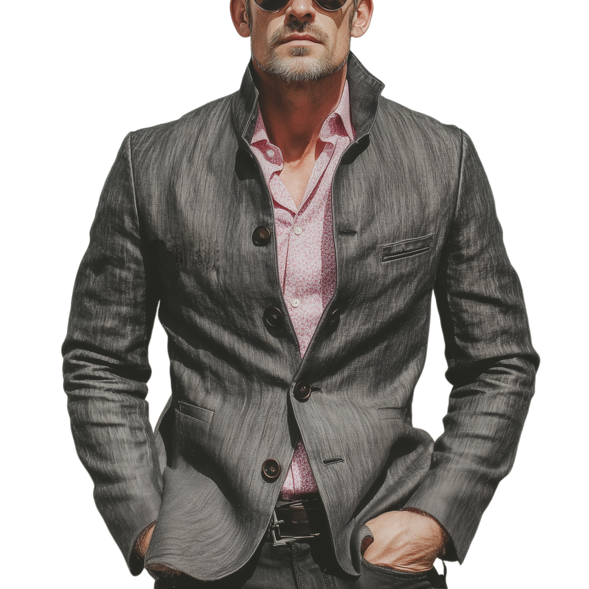 Men's Classic Casual Stand-collar Cotton Blend Jacket MTA2407L1K