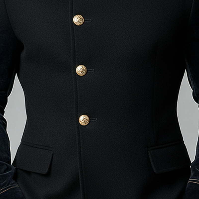 Men's Solid Color Stand Collar Button Slim Fit Jacket MTA1383K8X