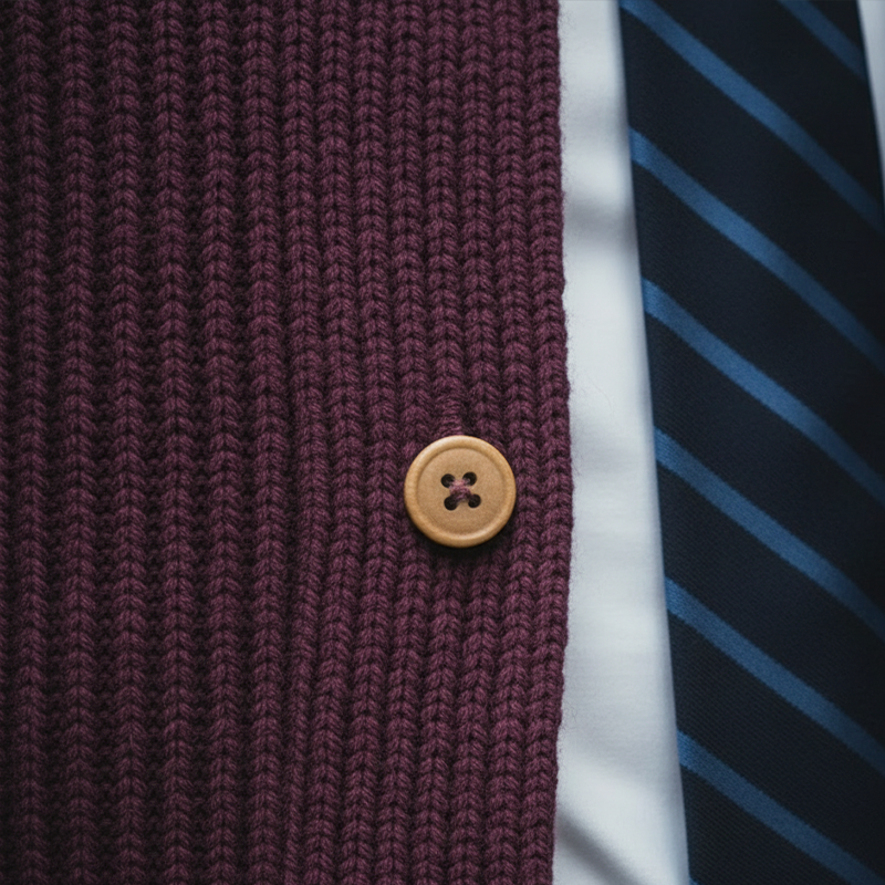 Men's Winter Retro Cotton Yarn Knitted Button Cardigan MTA1948L0P