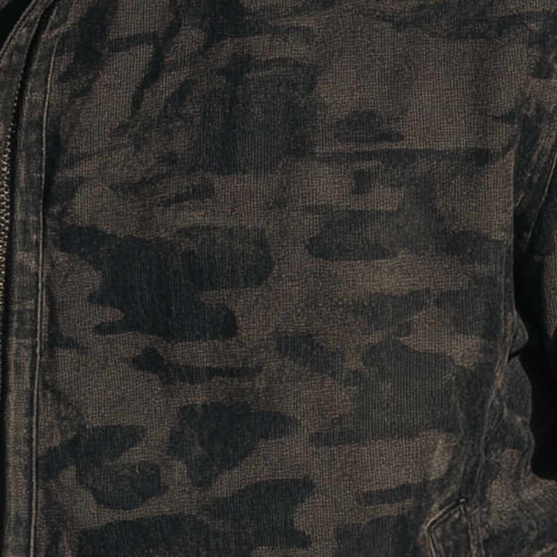 Men's Vintage Washed Camouflage Stand Collar Jacket MTA1410H8P