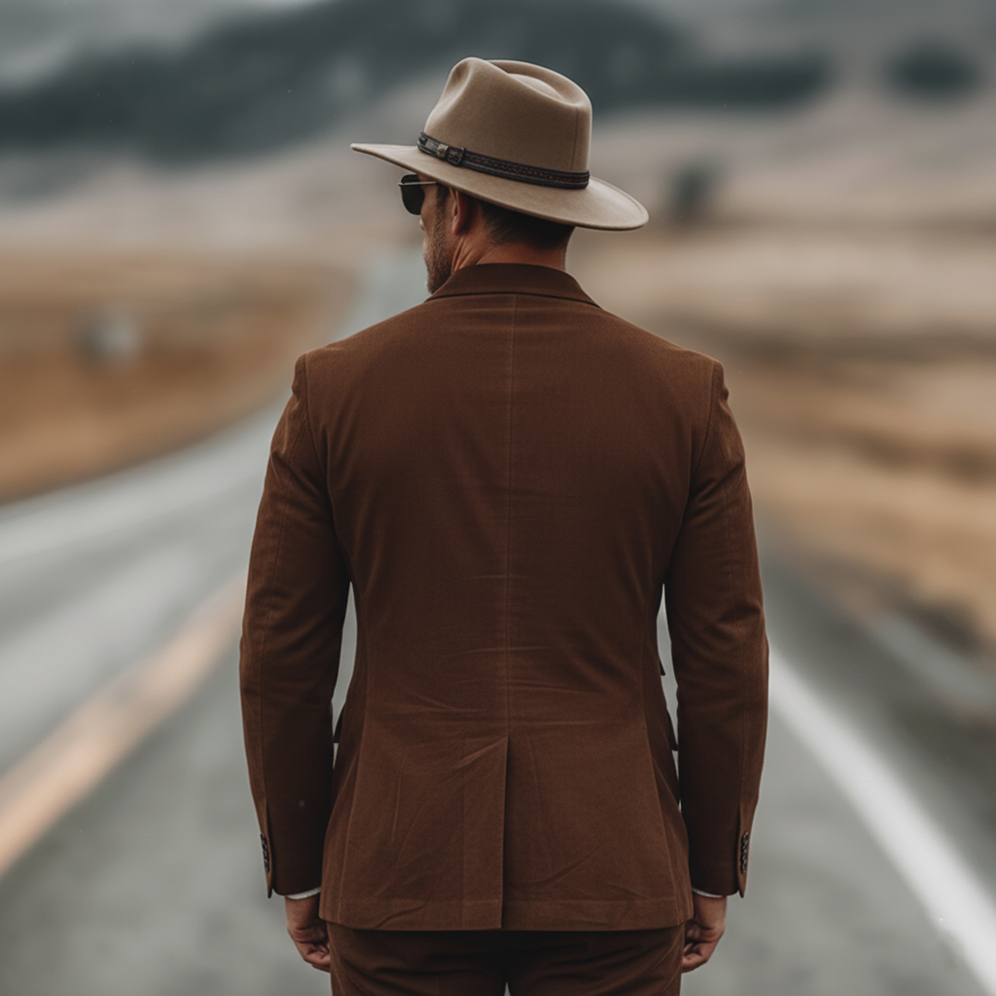 Men's Classic Vintage Double-breasted Faux Suede Blazer MTA1721L1K