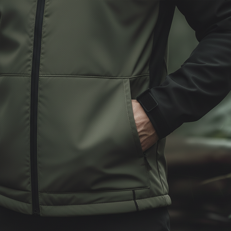 Men's Retro Cotton Blend Color Block Work Jacket MTA1905K8P