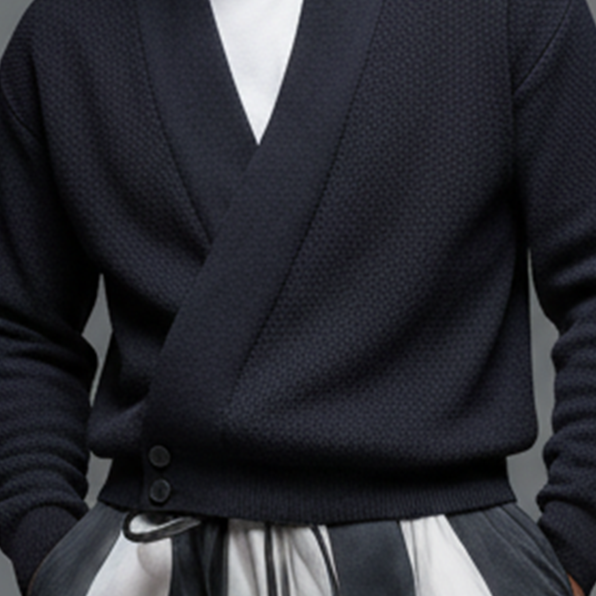 Men's Classic Casual Diagonal Placket Knit Cardigan MTA2916J8K