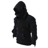 Men's Vintage Masked Rivet Long Sleeve Hoodie 45710544U