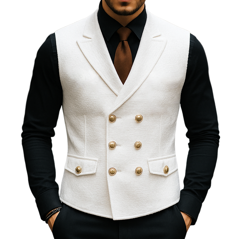 Herre vintage casual dobbeltspent vest MTA1902G9TO