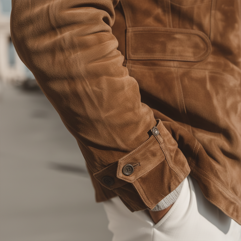 Men's Autumn/Winter Vintage Faux Suede Button Jacket MTA1365I9P