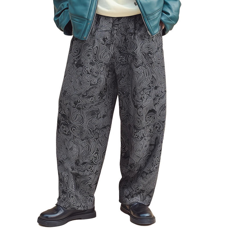 Men's Fashion Printed Cotton Blend Casual Pants MTA2944H1P