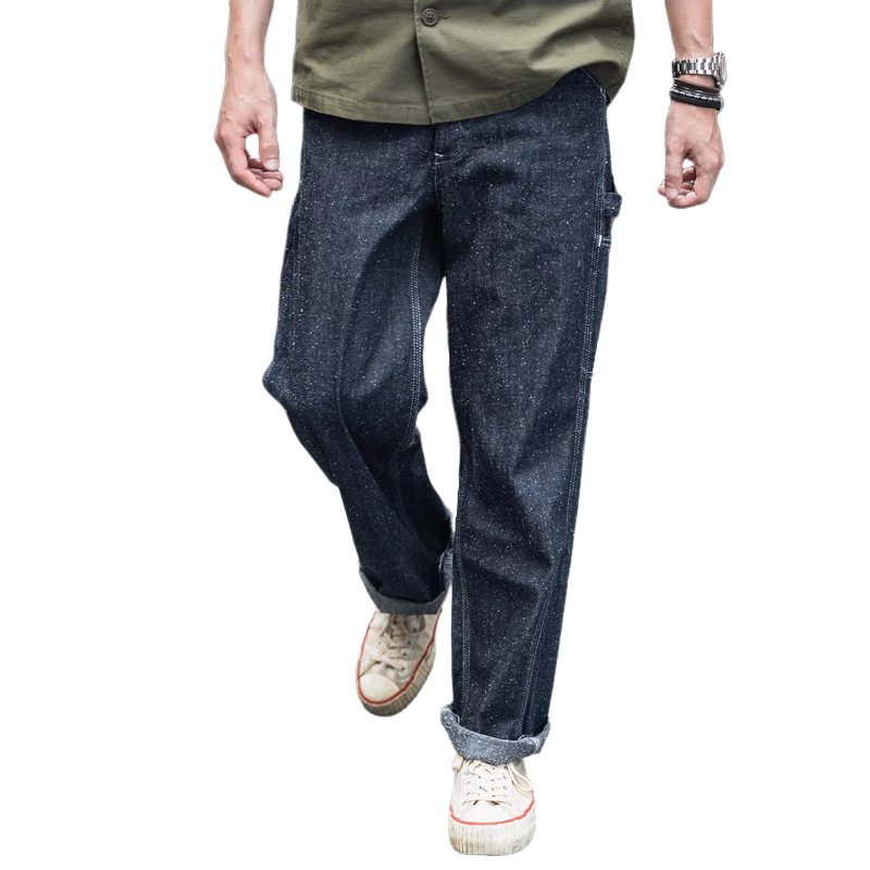 Herremote Denim Straight Loose Cargo Bukser 81469498Z