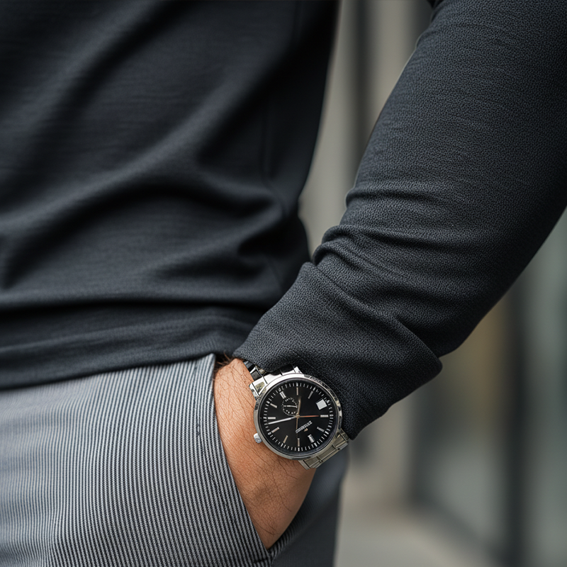 Men's Stylish And Simple Solid-color Slim-fit Button-down Polo Shirt MTA0830L1P