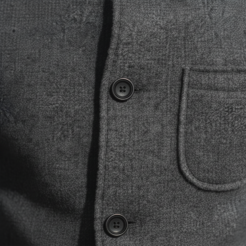 Men's Autumn And Winter Fashion Stand Collar Multi-pocket Faux Wool Jacket MTA2352I7P